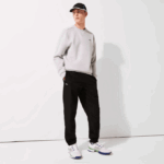 Men Lacoste V0ZN550 Black 031 SPORT Lightweight Fabric Tracksuit Pants
