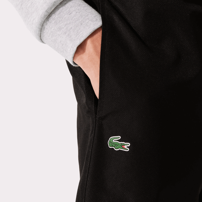 Men Lacoste V0ZN550 Black 031 SPORT Lightweight Fabric Tracksuit Pants - Image 6