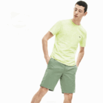 Men Lacoste V0ZN553 Green S86 Slim Fit Stretch Gabardine Shorts