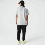 Men Lacoste V0ZN561 Grey Chine CCA Regular Fit Branded Pique T-Shirt - Image 3