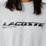 Men Lacoste V0ZN561 Grey Chine CCA Regular Fit Branded Pique T-Shirt - Image 4