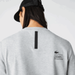 Men Lacoste V0ZN561 Grey Chine CCA Regular Fit Branded Pique T-Shirt - Image 7