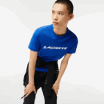 Men Lacoste V0ZN562 Blue K1Q Regular Fit Branded Pique T-Shirt