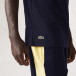 Men Lacoste V0ZN571 Navy Blue 166 Regular Fit XL Crocodile Print T-Shirt - Image 5