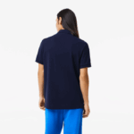 Men Lacoste V0ZN573 Navy Blue 166 Organic Cotton Pique Polo - Image 3