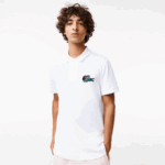 Men Lacoste V0ZN575 White 001 Organic Cotton Pique Polo