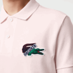 Men Lacoste V0ZN576 Light Pink T03 Organic Cotton Pique Polo - Image 4