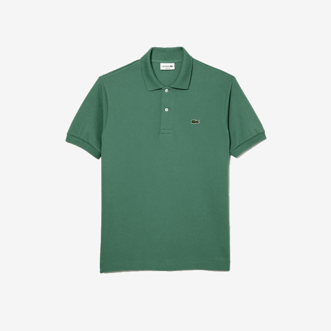 Men Lacoste V0ZN58 Khaki Green KX5 Original L.12.12 Polo - Image 3