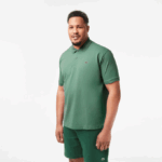 Men Lacoste V0ZN58 Khaki Green KX5 Original L.12.12 Polo - Image 5