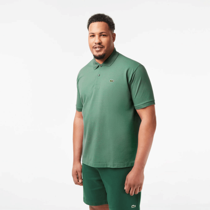 Men Lacoste V0ZN58 Khaki Green KX5 Original L.12.12 Polo - Image 5