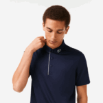 Men Lacoste V0ZN596 Navy Blue White 525 SPORT Jersey Golf Polo Shirt - Image 2