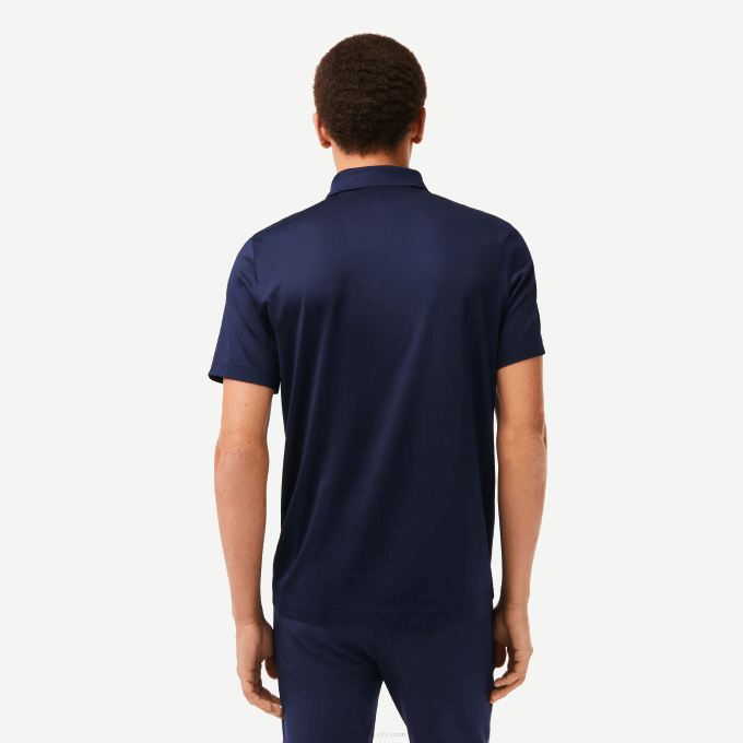 Men Lacoste V0ZN596 Navy Blue White 525 SPORT Jersey Golf Polo Shirt - Image 3