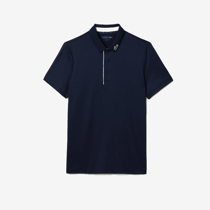 Men Lacoste V0ZN596 Navy Blue White 525 SPORT Jersey Golf Polo Shirt - Image 5