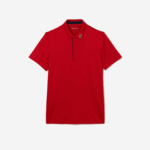 Men Lacoste V0ZN597 Red Navy Blue 528 SPORT Jersey Golf Polo Shirt - Image 4