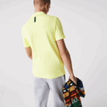 Men Lacoste V0ZN600 Flashy Yellow TUK Slim Fit Organic Stretch Cotton Pique Polo - Image 2