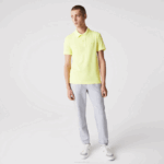 Men Lacoste V0ZN600 Flashy Yellow TUK Slim Fit Organic Stretch Cotton Pique Polo - Image 3