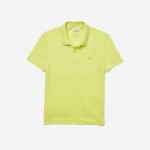 Men Lacoste V0ZN600 Flashy Yellow TUK Slim Fit Organic Stretch Cotton Pique Polo - Image 4