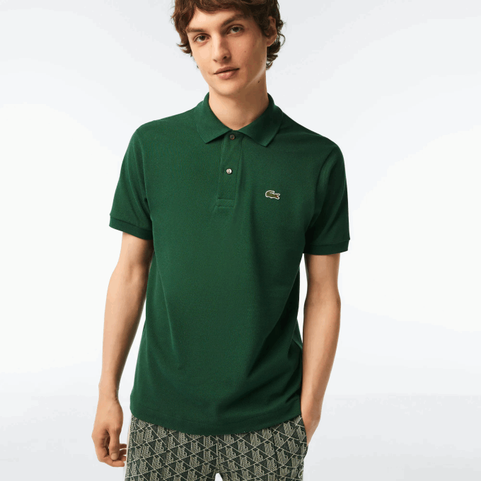 Men Lacoste V0ZN601 Green 132 Original L.12.12 Polo - Image 1