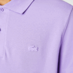 Men Lacoste V0ZN602 Purple GFU Active Movement Breathable Cotton Pique Polo - Image 4
