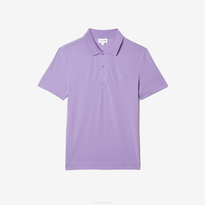 Men Lacoste V0ZN602 Purple GFU Active Movement Breathable Cotton Pique Polo - Image 5