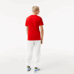 Men Lacoste V0ZN604 Red 240 SPORT x Novak Djokovic Printed T-Shirt - Image 3