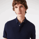 Men Lacoste V0ZN611 Navy Blue 166 Smart Paris Stretch Cotton Pique Polo