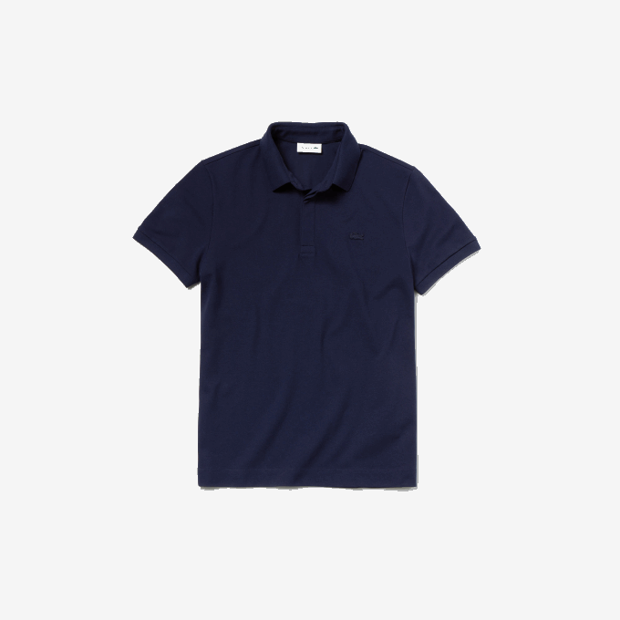 Men Lacoste V0ZN611 Navy Blue 166 Smart Paris Stretch Cotton Pique Polo - Image 5