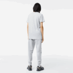 Men Lacoste V0ZN614 Grey Chine CCA V-Neck Pima Cotton Jersey T-Shirt - Image 3