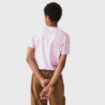 Men Lacoste V0ZN615 Pink Z4H V-Neck Pima Cotton Jersey T-Shirt - Image 3