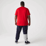Men Lacoste V0ZN617 Red 240 V-Neck Pima Cotton Jersey T-Shirt - Image 8
