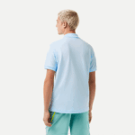 Men Lacoste V0ZN61 Light Blue T01 Original L.12.12 Polo - Image 3