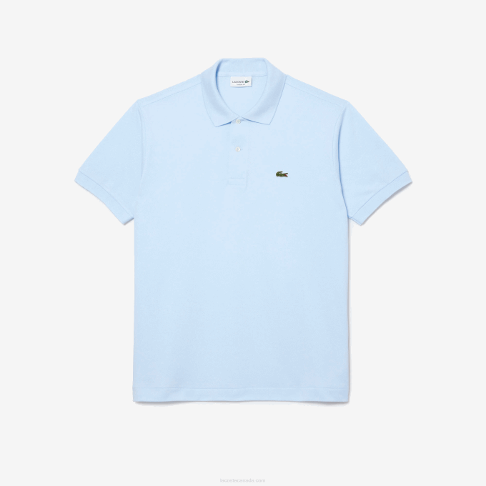 Men Lacoste V0ZN61 Light Blue T01 Original L.12.12 Polo - Image 4