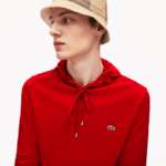 Men Lacoste V0ZN620 Red 240 Hooded Cotton Jersey Sweatshirt