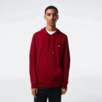 Men Lacoste V0ZN622 Bordeaux 476 Hooded Cotton Jersey Sweatshirt