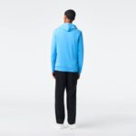 Men Lacoste V0ZN623 Blue 4XA Hooded Cotton Jersey Sweatshirt - Image 2