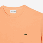 Men Lacoste V0ZN62 Light Orange HEB Crew Neck Pima Cotton Jersey T-Shirt - Image 5