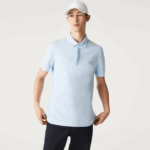 Men Lacoste V0ZN632 Light Blue T01 Smart Paris Stretch Cotton Pique Polo - Image 2