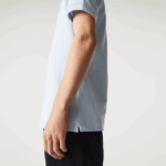 Men Lacoste V0ZN632 Light Blue T01 Smart Paris Stretch Cotton Pique Polo - Image 5