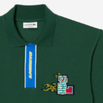 Men Lacoste V0ZN634 Green 132 Contrast Placket And Crocodile Badge Polo - Image 2