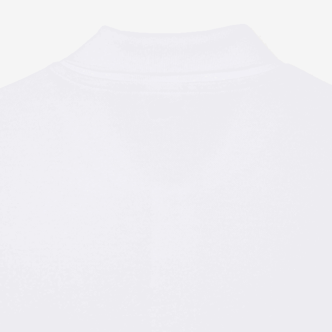 Men Lacoste V0ZN635 White 001 Contrast Placket And Crocodile Badge Polo - Image 3