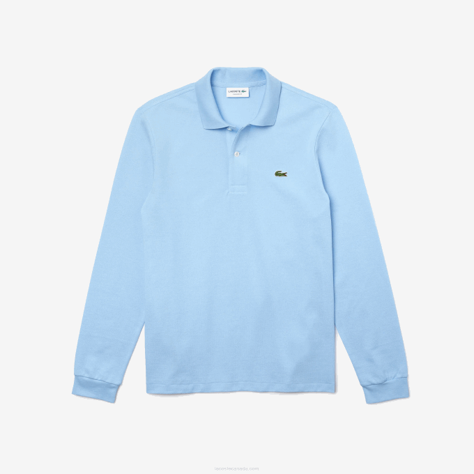 Men Lacoste V0ZN643 Blue HBP Original L.12.12 Long Sleeve Polo - Image 5