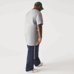 Men Lacoste V0ZN650 Grey Chine CCA XL Regular Fit Pima Cotton Jersey T-Shirt - Image 2
