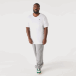 Men Lacoste V0ZN651 White 001 XL Regular Fit Pima Cotton Jersey T-Shirt - Image 2