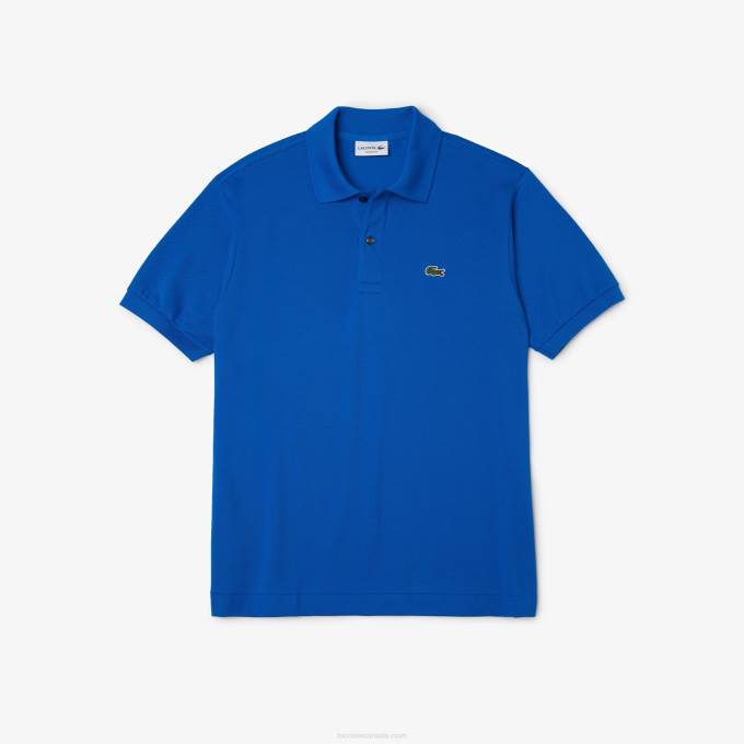 Men Lacoste V0ZN654 Blue K1Q Original L.12.12 Polo - Image 2