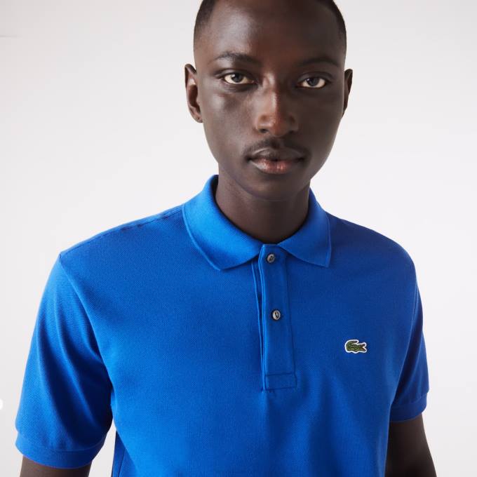 Men Lacoste V0ZN654 Blue K1Q Original L.12.12 Polo - Image 1