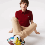 Men Lacoste V0ZN655 Bordeaux 476 Original L.12.12 Slim Fit Polo