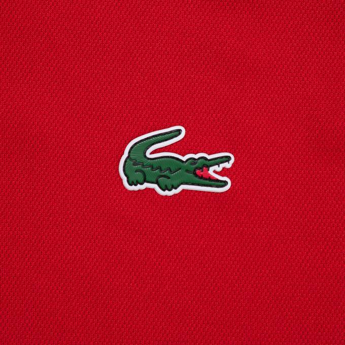 Men Lacoste V0ZN657 Red 240 SPORT Breathable Abrasion-Resistant Interlock Polo - Image 2