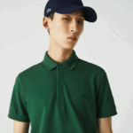 Men Lacoste V0ZN658 Green 132 Smart Paris Stretch Cotton Pique Polo