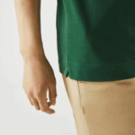 Men Lacoste V0ZN658 Green 132 Smart Paris Stretch Cotton Pique Polo - Image 4