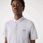 Men Lacoste V0ZN659 Grey Chine CCA Smart Paris Stretch Cotton Pique Polo - Image 2